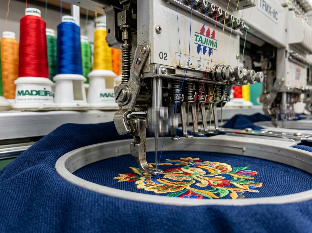 Commercial high-speed Tajima multi-head embroidery machine sewing custom embroidery