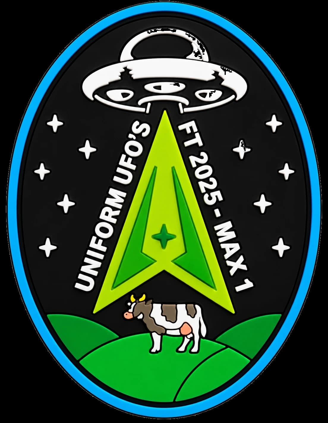 UFO Cow Abduction Tactical Space Crest