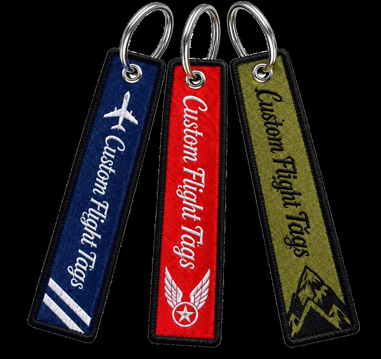 Custom military aviation squadron double-sided flight tags