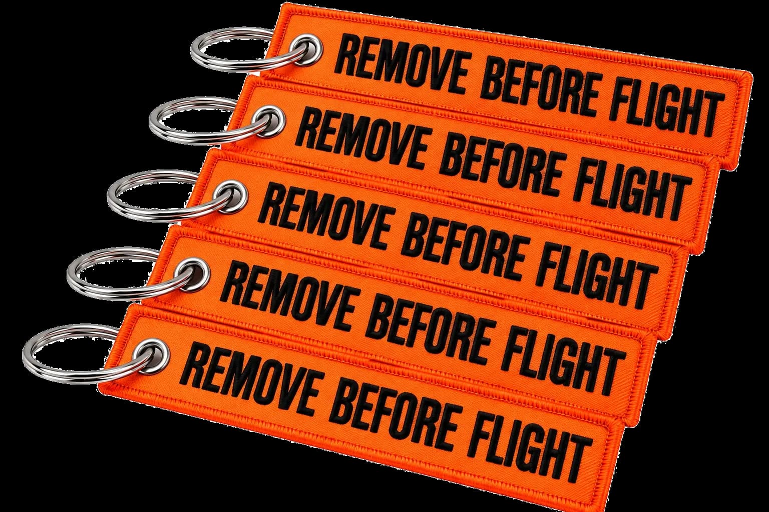 Remove Before Flight Safety Orange Flight Tags